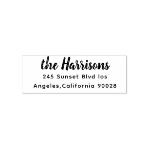 NEW Stylish Script Return Address Self-inking Sta Stamp