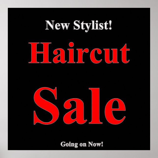 New Stylist Haircut Sale Poster Matte (Front)