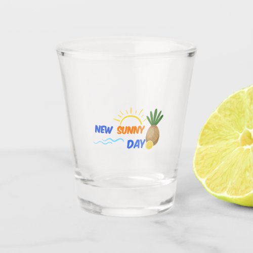 New sunny day summer vibes aloha vacation beach   shot glass