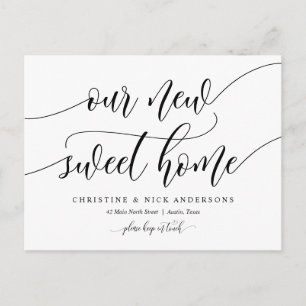 New Sweet Home Address, Moving Announcement Postcard