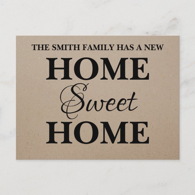 New Sweet Home Moving Announcement Postcard (Front)
