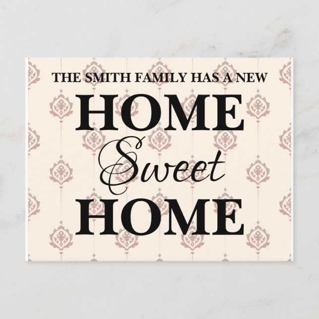 New Sweet Home Moving Announcement Postcard (Front)