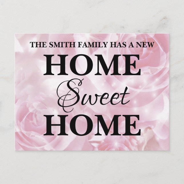 New Sweet Home Moving Announcement Postcard (Front)