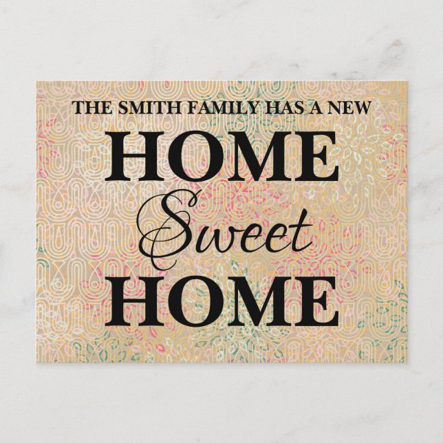 New Sweet Home Moving Announcement Postcard (Front)