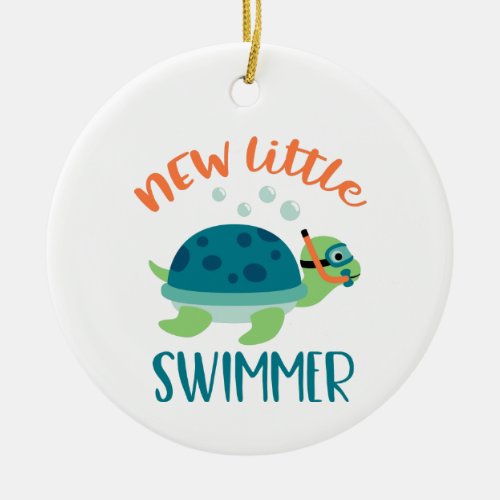 New Swimmer Ceramic Ornament
