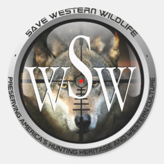 New_SWW_Logo_Wolf_PNG Classic Round Sticker