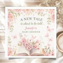 New Tale Library Baby Shower Girl Pink Floral