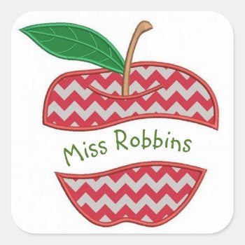 New Teacher Apple Name Tag by TheFruityBasket at Zazzle
