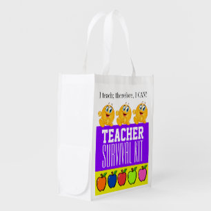 NEW Teacher Survival Kit - Customize Back Grocery Bag