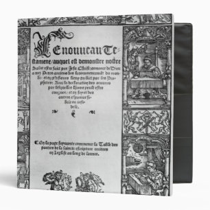 New Testament' Title Page of a French Translation 3 Ring Binder