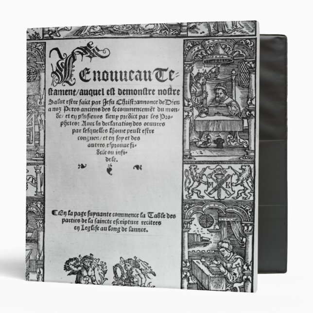 New Testament' Title Page of a French Translation 3 Ring Binder (Front/Inside)