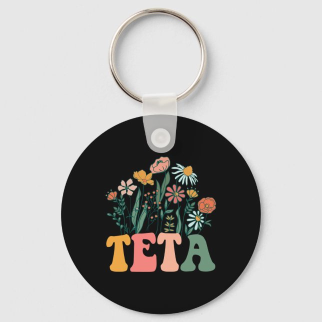 New Teta Wildflower First Birthday &amp; Baby Show Keychain (Front)