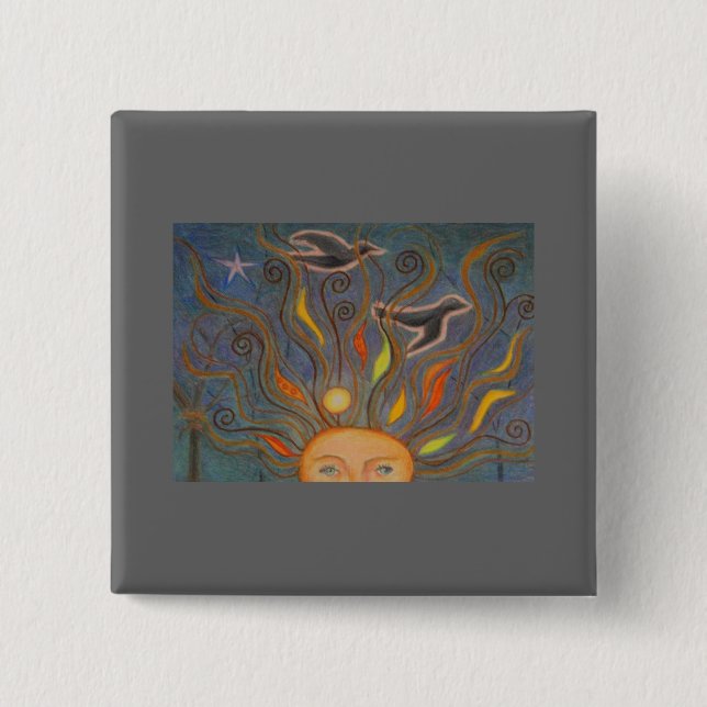 New Thoughts Take Flight Pinback Button (Front)