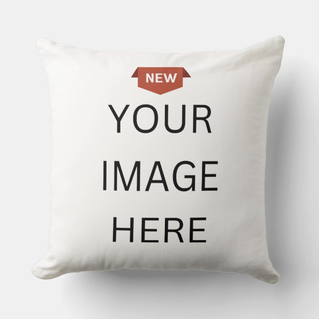 NEW! Throw Pillow  Big 20"x20" Cotton - Customize  (Front)