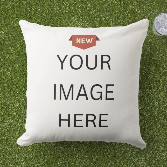 NEW! Throw Pillow Big 20"x20" Outdoor - Customize (Grass)