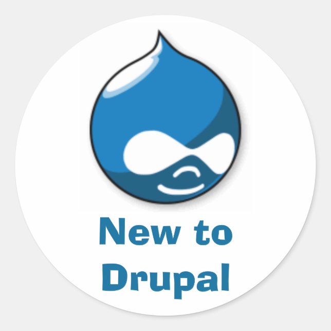 New to Drupal Classic Round Sticker (Front)