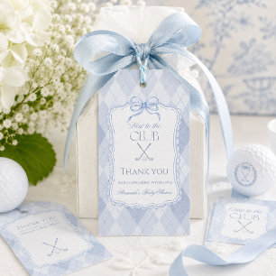 New to the Club Boy Blue Golf Baby Shower Gift Tags