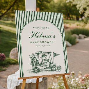 New to the Club Golf Baby Shower Bear Welcome Foam Board
