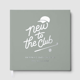 New to the Club Golf Baby Shower Foil Guest Book
