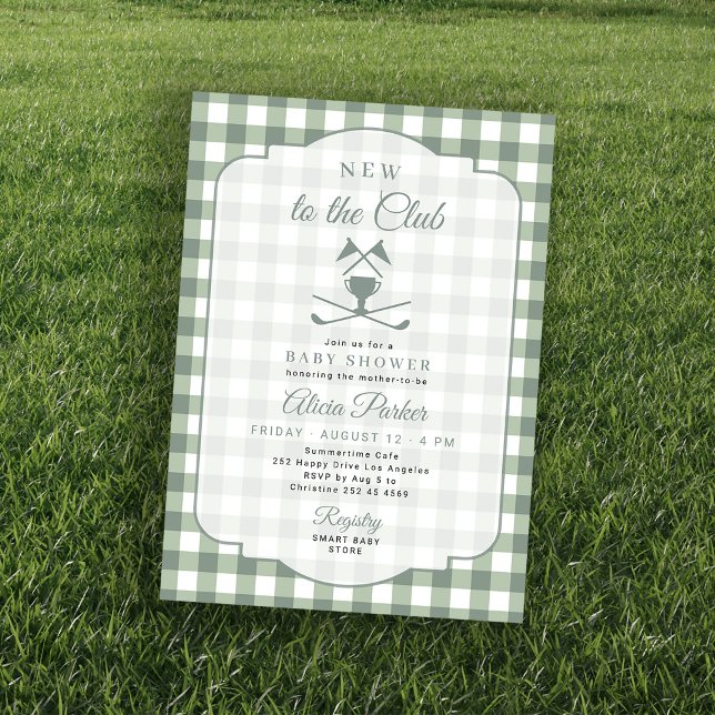 New to the club golf baby shower invitation (Creator Uploaded)
