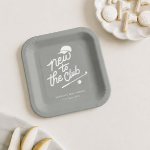 New to the Club Golf Baby Shower Paper Plates