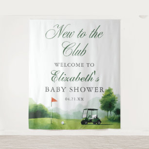 New to the Club Golf Baby Shower Photo Backdrop