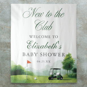 New to the Club Golf Baby Shower Photo Backdrop