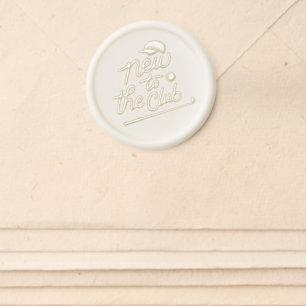 New to the Club Golf Baby Shower Wax Seal Sticker