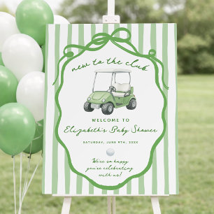New to the Club Golf Baby Shower Welcome Foam Board