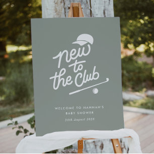 New to the Club Golf Baby Shower Welcome Foam Board