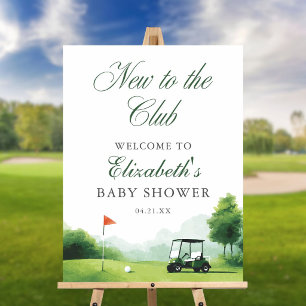New to the Club Golf Baby Shower Welcome Sign