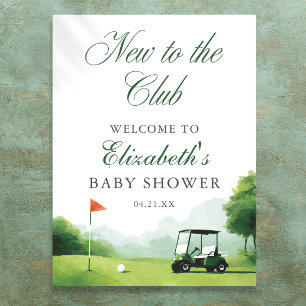 New to the Club Golf Baby Shower Welcome Sign