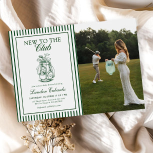 New to the Club Golf Boy Baby Shower Photo Invitation