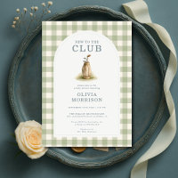 New To The Club Golf Gingham Baby Shower