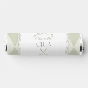New To The Club Olive Green Golf Baby Shower Breath Savers® Mints