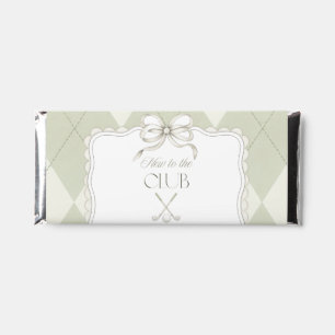 New To The Club Olive Green Golf Baby Shower Hershey Bar Favors