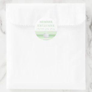 New To The Club Preppy Baby Shower Classic Round Sticker