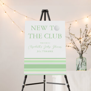New To The Club Preppy Baby Shower Foam Board