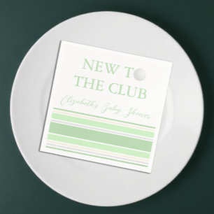 New To The Club Preppy Baby Shower Napkins