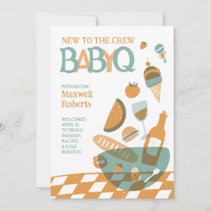 New to the Crew BabyQ Baby Shower Invitation