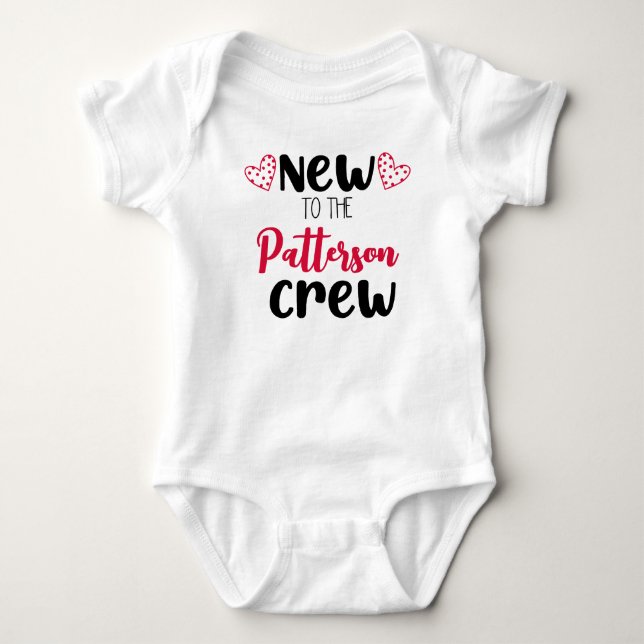 New to the Crew Personalized  Baby Bodysuit (Front)