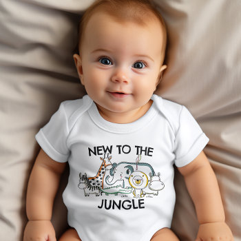 New To The Jungle Safari Themed Baby Bodysuit by Charmworthy at Zazzle