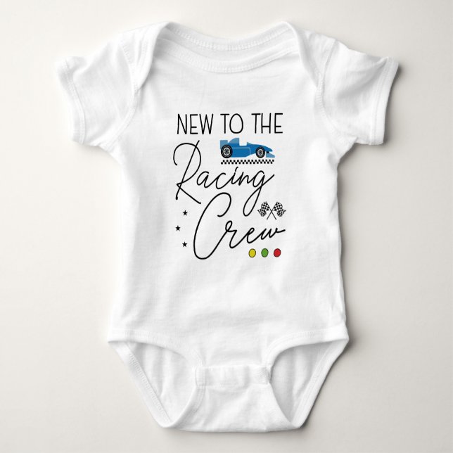 New To The Racing Crew - Racer Baby Bodysuit (Front)