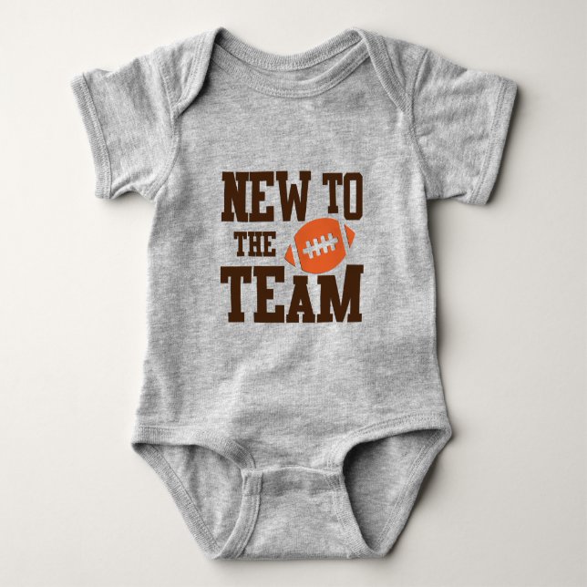 New To The Team/Football Baby Bodysuit (Front)