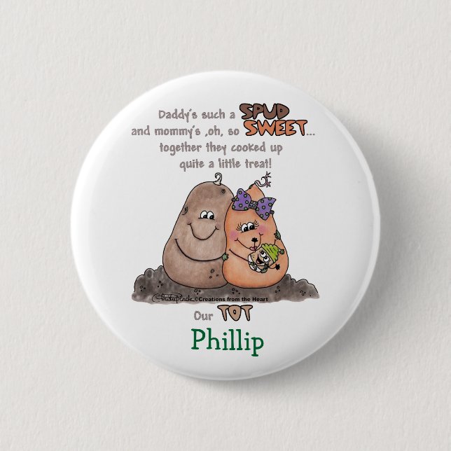 New Tot Pinback Button (Front)