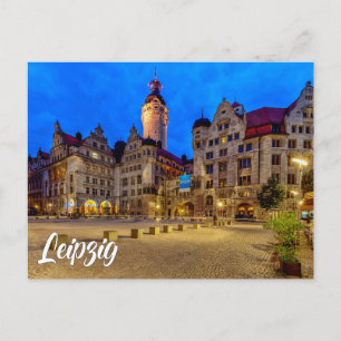 New Town Hall Town Square, Leipzig, Germany Postcard