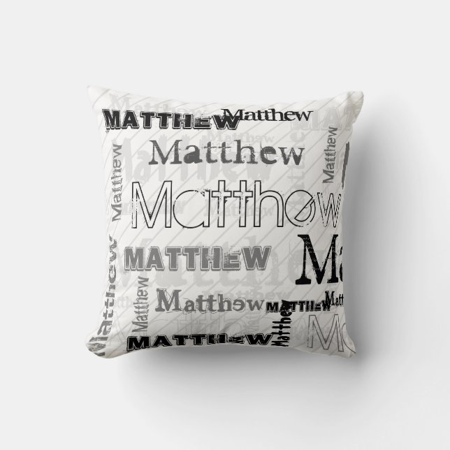 NEW! Trendy Kid Named Gift Room Decor Throw Pillow (Front)