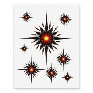 New Tribal Star Temporary Tattoos