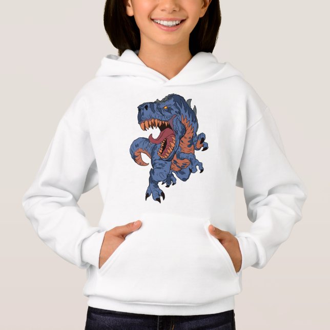 New Tyrannosaurus Prehistoric Fearless Raptor Hoodie (Front)