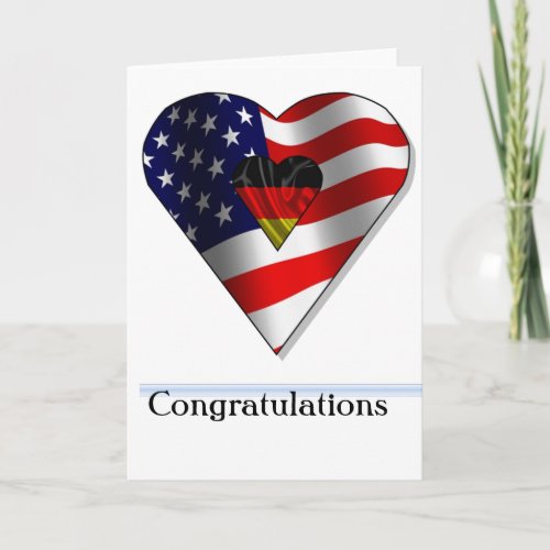 New US Citizen from Germany Congratulations Card